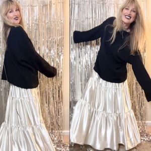 White Satin, a swinging ruffled skirt from Free People